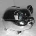 Cerâmica Galvanoplastia Piggy Bank para decoração do lar